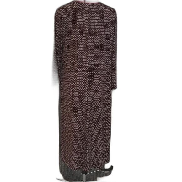 Ann Taylor Factory Dress Women’s Size Large Burgundy 3/4 Sleeve V-Neck - Picture 4 of 8